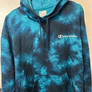 Champion Blue Tie-Dye Hoodie